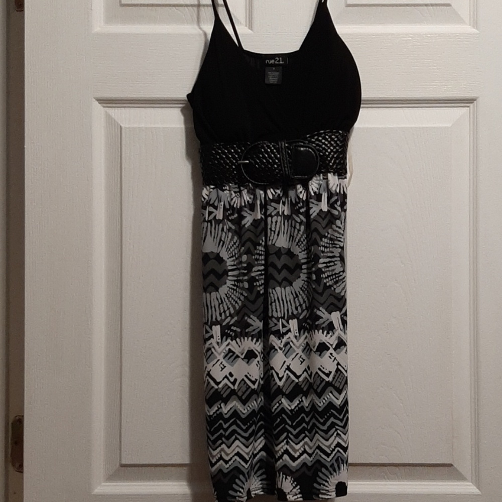 Black and print dress